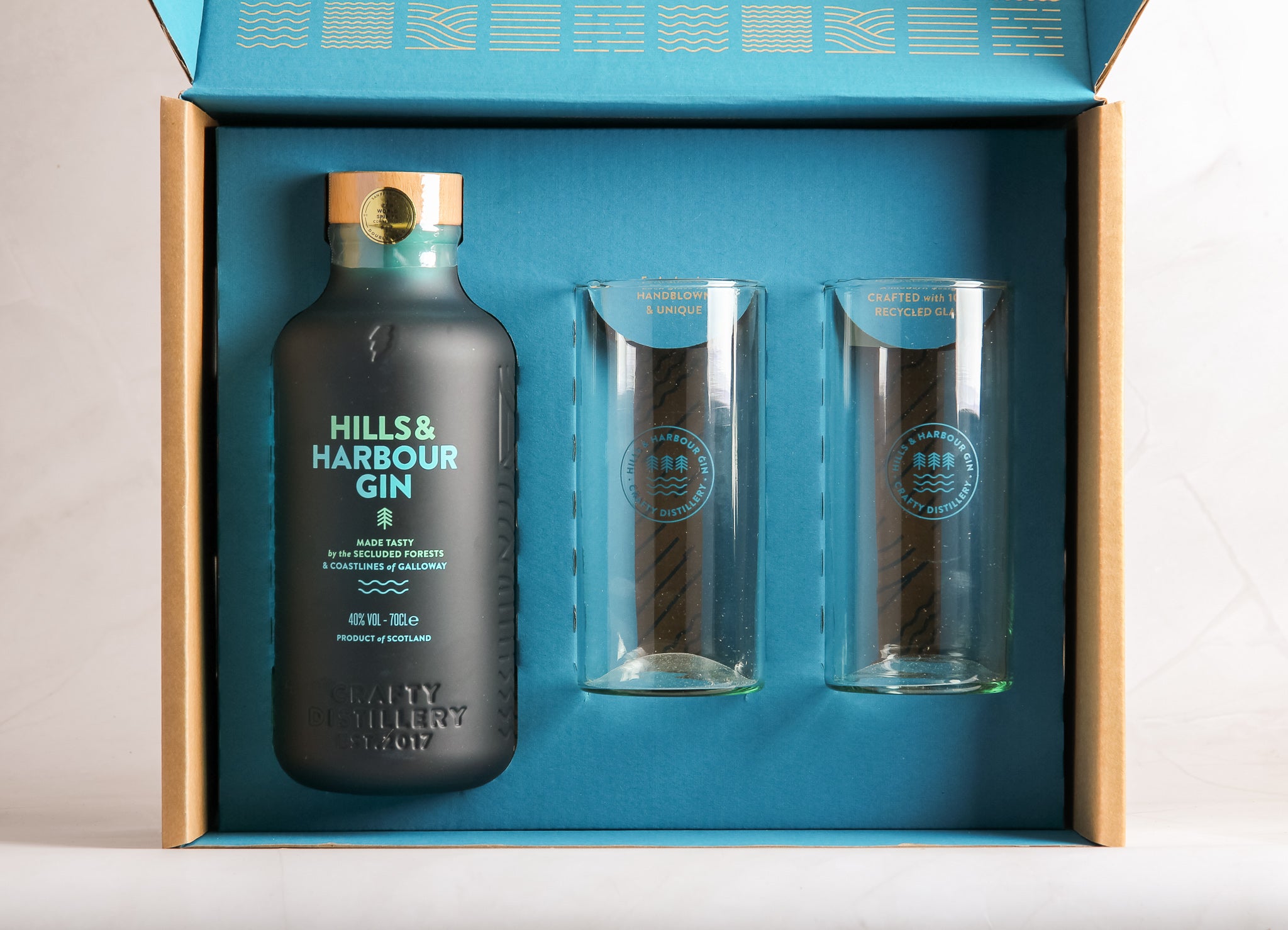 Hills&Harbour Gin - Gift Set - High-ball Glasses – Crafty Distillery